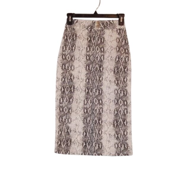 New. NWT. Snake Skin Print Pencil Skirt by Mustard Seed - Picture 1 of 10